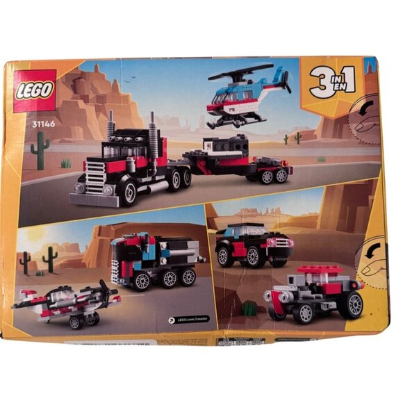 Lego 31146 Flatbed Truck Helicopter 270 Pieces 3 in 1 NWB Ages 7+ - Picture 3 of 3
